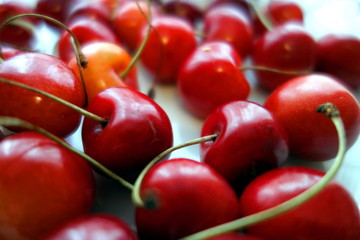 sweet cherries closeup 