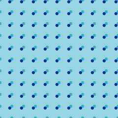 Polka dot blue double seamless pattern.