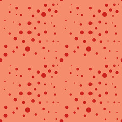 Polka dot red seamless pattern.