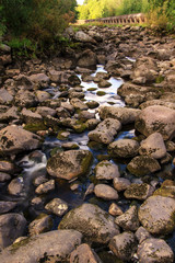 The stone river in Finland, near the city of Kankaanpää ,which comes to spawning salmon