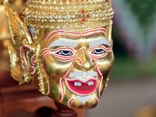 Mask characters of Ramayana / Hua Khon, Mask characters of Ramayana. "Thailand Tourism Festival" Annual Folk Art, Lumpini Park, Bangkok, Thailand.