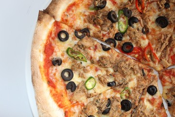 Fruit pizza on the table