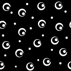 Circle white seamless pattern