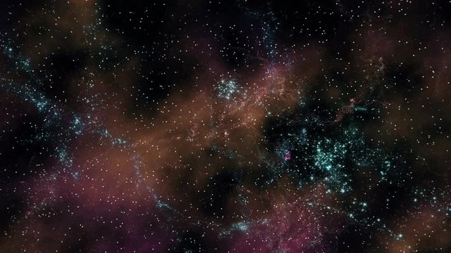 Space 2175: Flying through star fields in deep space (Loop).