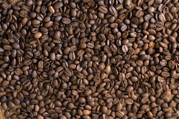 Background from grains of coffee