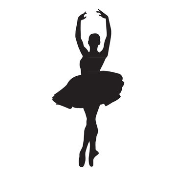 ballerina silhouette on a white background