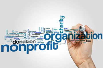 Nonprofit organization word cloud