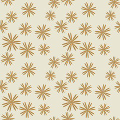 Flower pastel brown seamless pattern
