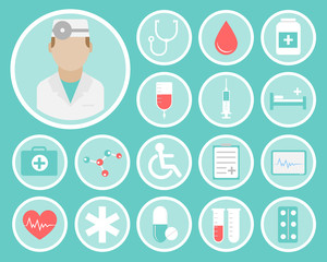 Medical flat icons
