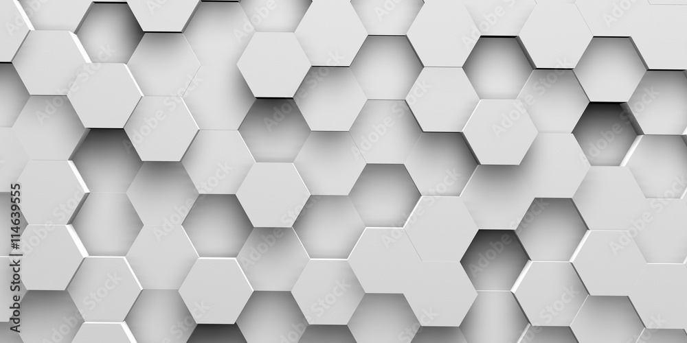 Wall mural digital hexagons background