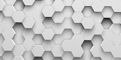 Digital hexagons background - 114639555