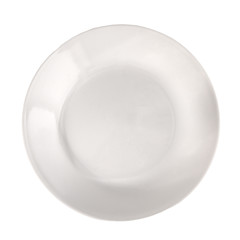 White food plate Isolated on a white background.