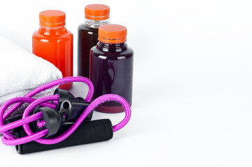 Fitness concept with dumbbells