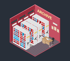 Isometric interior archive
