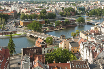 Obraz premium Miasto i rzeka