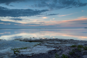 The night before midsummer eve in Sweden and as always in Scandinavia during summertime the light outside over the ocean is magical.