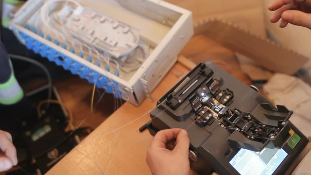 fiber optic cable splice machine