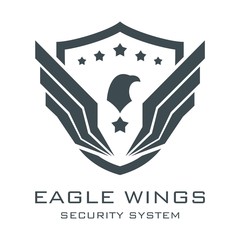 Eagle Logo, Security Logo, Eagle Wings Logo Security System, Eagle Wings Logo, Sheild Logo Vector