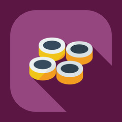Flat modern design with shadow icons Japanese sushi