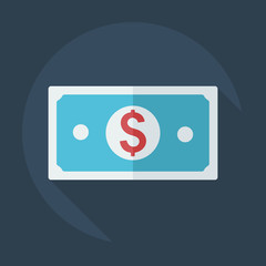 Flat modern design with shadow icons currency unit
