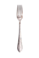 Old vintage silver fork