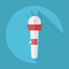 Flat modern design with shadow icon microphone