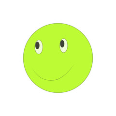 Happy smiley emoticon icon, cartoon style