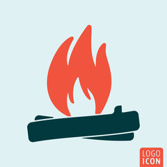 Bonfire icon isolated