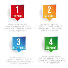 One two three four progress bar stickers