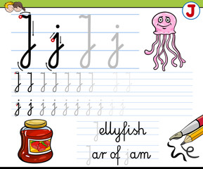 how to write letter j