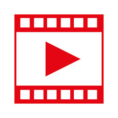 video tape segment with play icon