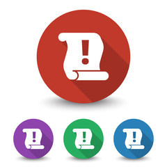 White Important Information icon in different colors set