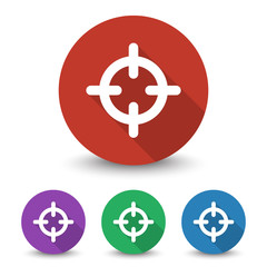 White Scope icon in different colors set