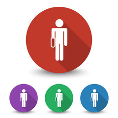 White Hand icon in different colors set