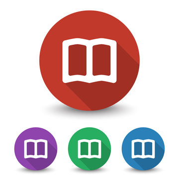 White Book icon in different colors set