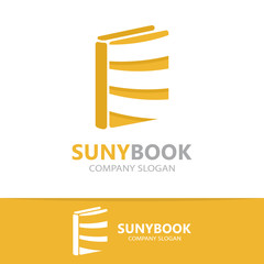 Vector book logo concept