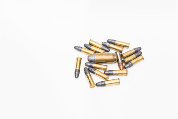 Set of .45 and .22lr cartridges pistols ammo