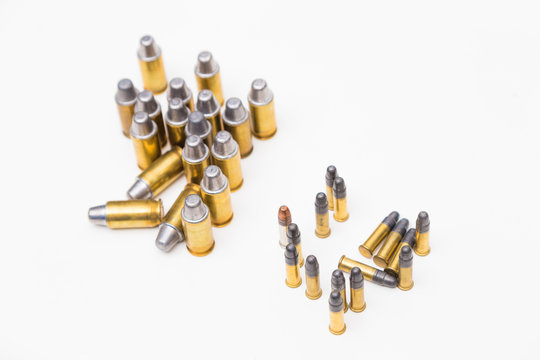 Set of .45 and .22lr cartridges pistols ammo