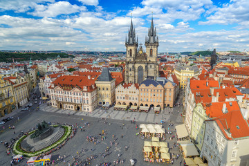 Obraz premium Rynek Starego Miasta, Praga, Republika Czeska