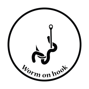 Icon of worm on hook