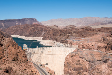 Hoover Dam from the Mike O'Callaghan–Pat Tillman Memorial Bridge