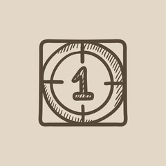 Countdown sketch icon. © Visual Generation