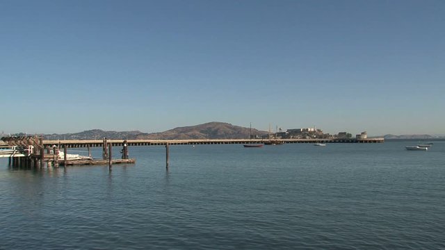 San Francisco bay with Alcatraz at the background