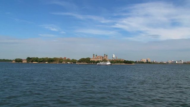 View from ferry to ellis island