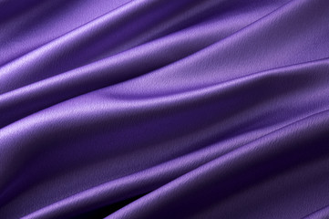 紫色のサテンのドレープ