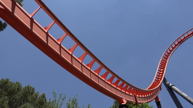 Fun Amusement Park Roller Coaster Ride