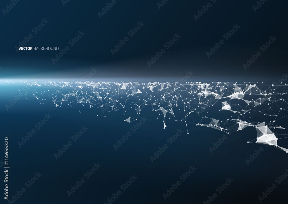 Wall mural abstract geometric technology vector design element.