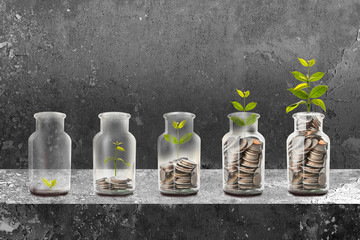 Saving money concept