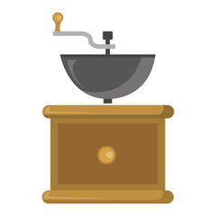 brown box with golden circle and orbed container with a grey holder over isoalted background,vector illustration 