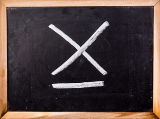 incorrect symbol on blackboard